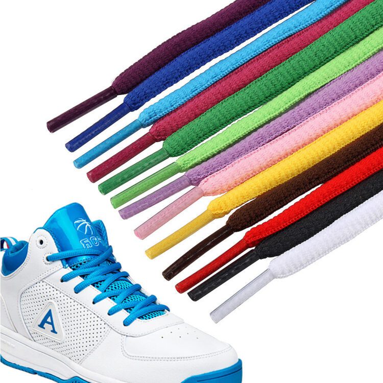 Custom printed logo luxury sneakers manufacturing sport shoelaces flat printed shoe laces