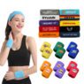 Custom logo comfortable tennis sweatband breathable wrist tube hand towel sweat-absorbent band wristband