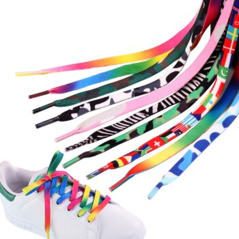 Custom promotional wholesale shoelaces with logo from China manufacturer