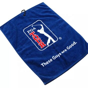 High quality custom cotton fishing sports gym towel golf towel with hook