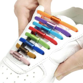 Hf custom metal capsule buckle lazy no tie shoelaces lock for kids seniors