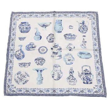 Custom logo design square designer pure silk scarf printed 90*90cm double sided printed twill scarf silk bandana for women