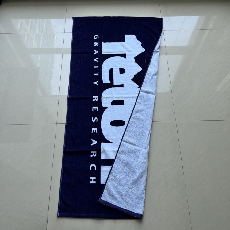 Personalized custom private label terry 100% cotton cloth sublimation print beach pool bath towel with logo