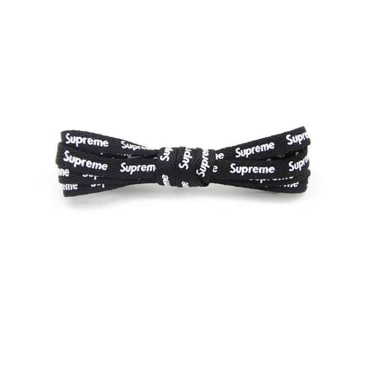 Custom text printed shoe laces both sides flat print shoe laces print for supre shoelaces af1 sneakers men's shoes