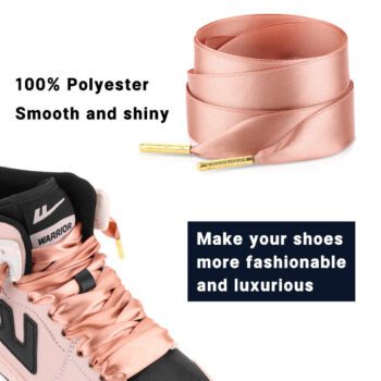 Custom colorful silk satin ribbon shoelace wide flat shoelaces gradient color organza shoe laces strings for women
