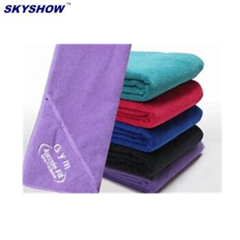 Eco friendly custom print logo swim gym fitness towel pocket sports fishing towel with zipper pocket bag