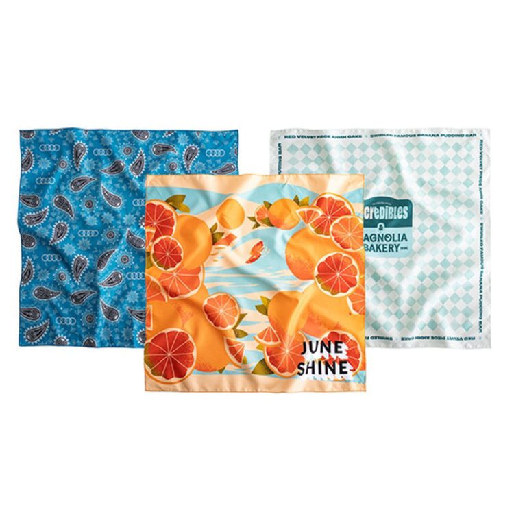 Multifunctional bandana colourful custom square fabric bandanna printed classic custom bandana logo cotton bandana custom design