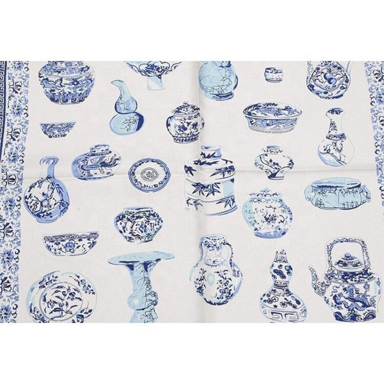 Custom logo design square designer pure silk scarf printed 90*90cm double sided printed twill scarf silk bandana for women