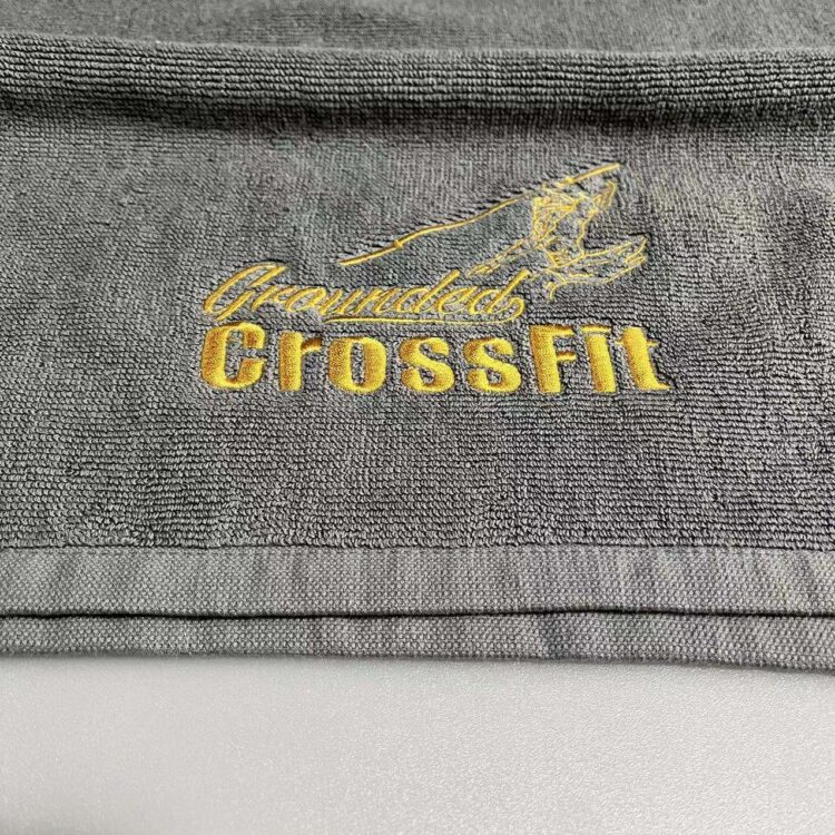 100% cotton personalized custom gym towel with logo