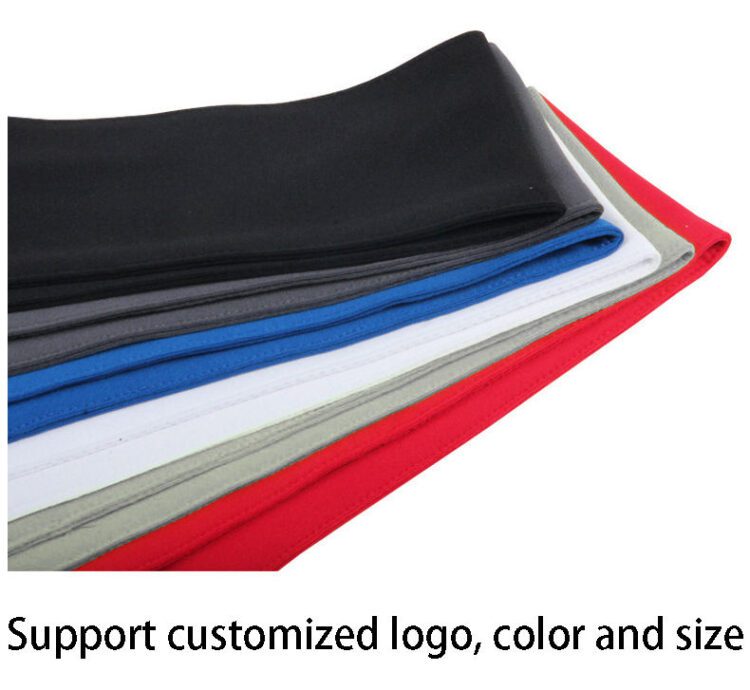 Ccustom logo workout tennis run head edge scarf sweatband sports elastic tie back headband for men women