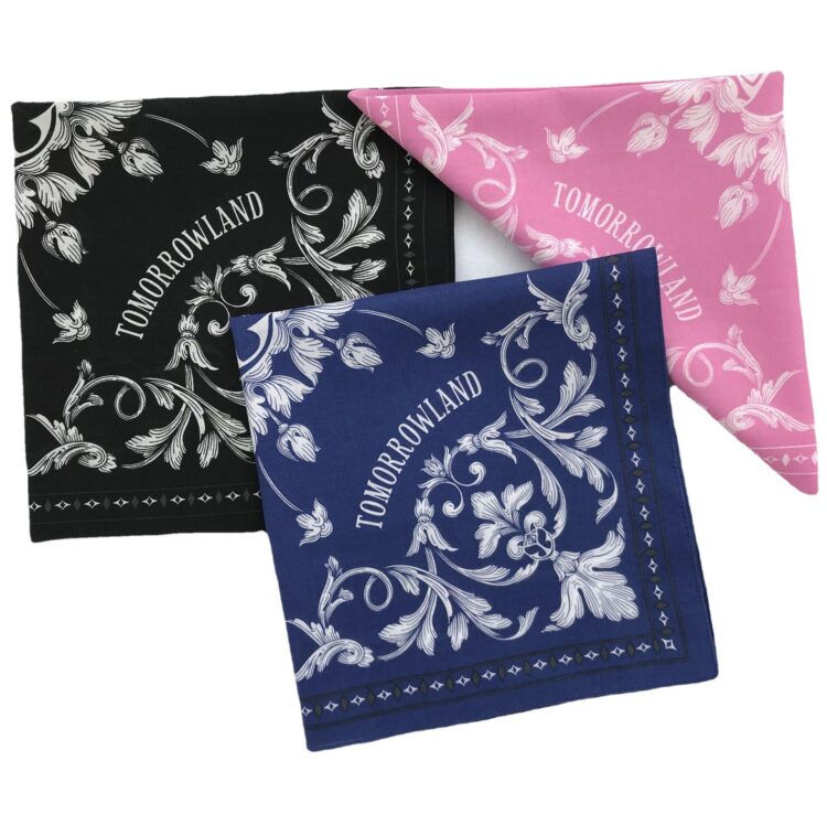 Custom square scarf bandana designed for women classic 100% cotton bandana