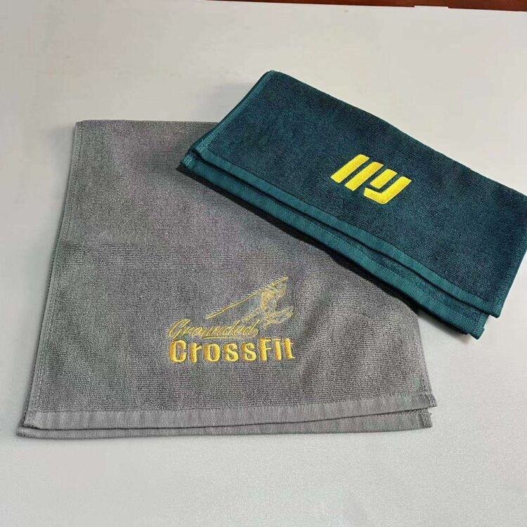 100% cotton personalized custom gym towel with logo