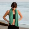 Eco friendly quick dry custom logo microfiber outdoor towel microfiber suede sports towel for gym