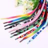 8mm flat colorful shoelaces custom printed logo polyester novelty sport fat fancy shoelaces for sneakers