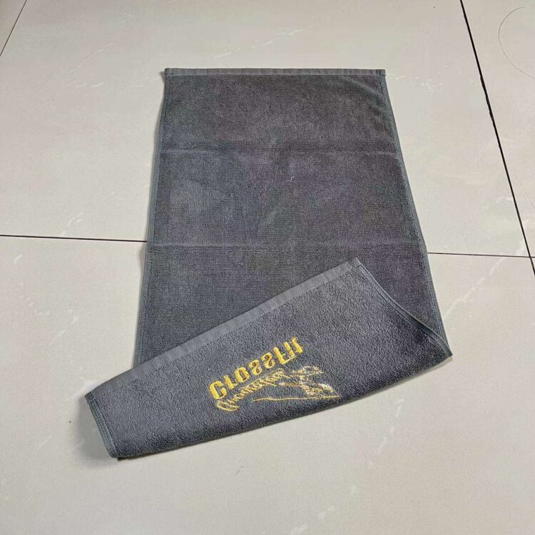 100% cotton personalized custom gym towel with logo