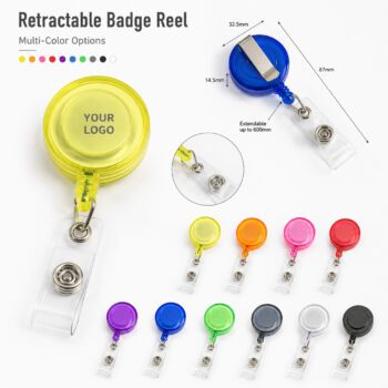 60cm retractable badge reel id card holder