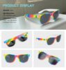Oem promotional uv400 protection custom rainbow square sunglasses for men women shopping outdoor walking