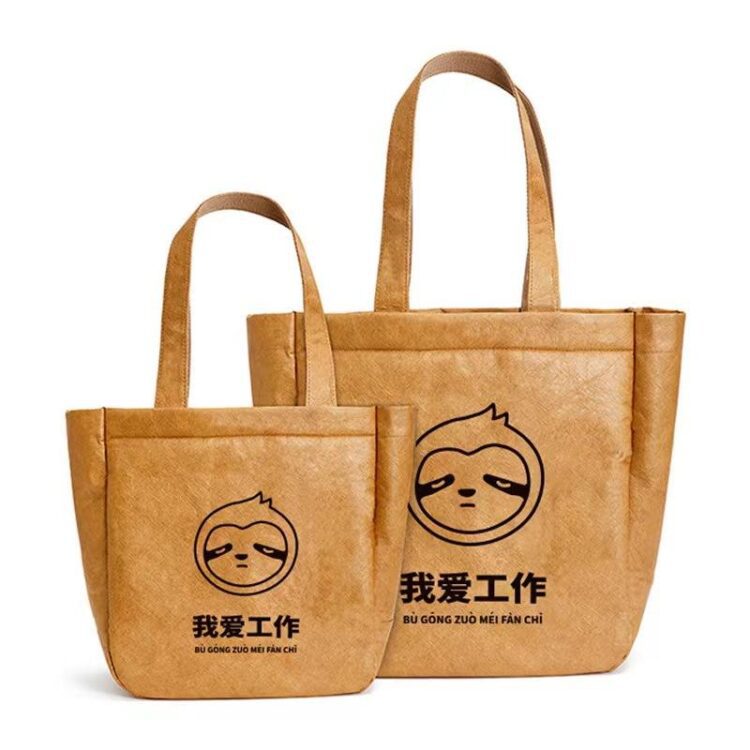 Fashion promotional custom printing waterproof wholesale eco reusable washable tyvek paper tote shopping bag
