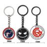 No minimum custom key chain logo letter metal zinc alloy hard soft enamel keychain 2d 3d cartoon anime key ring with logo