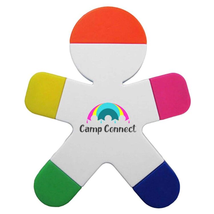 Wholesale new arrival promotional gifts non scented little man shaped highlighter five colour good for custom logo