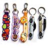 Woven keychain double sides embroidery keychain custom logo merrow embroidered patch key chains