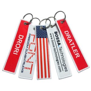 Remove before embroidery keychain aviation key tag flight keychain supply