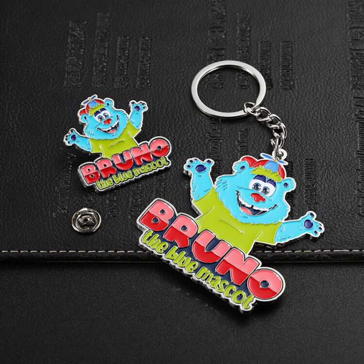 Wholesale fashion 2d 3d anime keychain metal zinc alloy enamel key chain ring lovely cartoon kawaii key chains for girls gifts