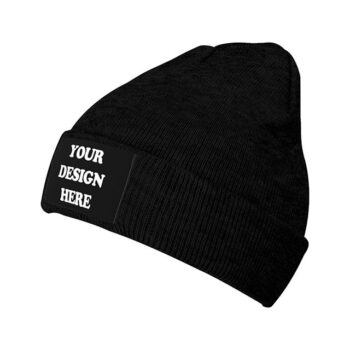 Custom beanie patch hat blank knitted plain winter hats acrylic winter warm beanie manufacturer
