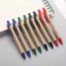 Promotional logo custom recycled kraft paper ball pen eco-friendly ballpoint pen with cheap price