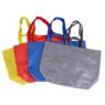 Wholesale eco pp woven huge tote bag rpet coated foldable recyclable shopping woven tote bags with custom printed logo