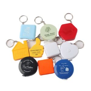 Customized logo mini oval tape measure with keychain promotional customized logo mini oval tape measure with keychain