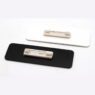 Custom plate stainless steel blank metal sublimation magnet name button badge engrave employee magnetic name badge holders