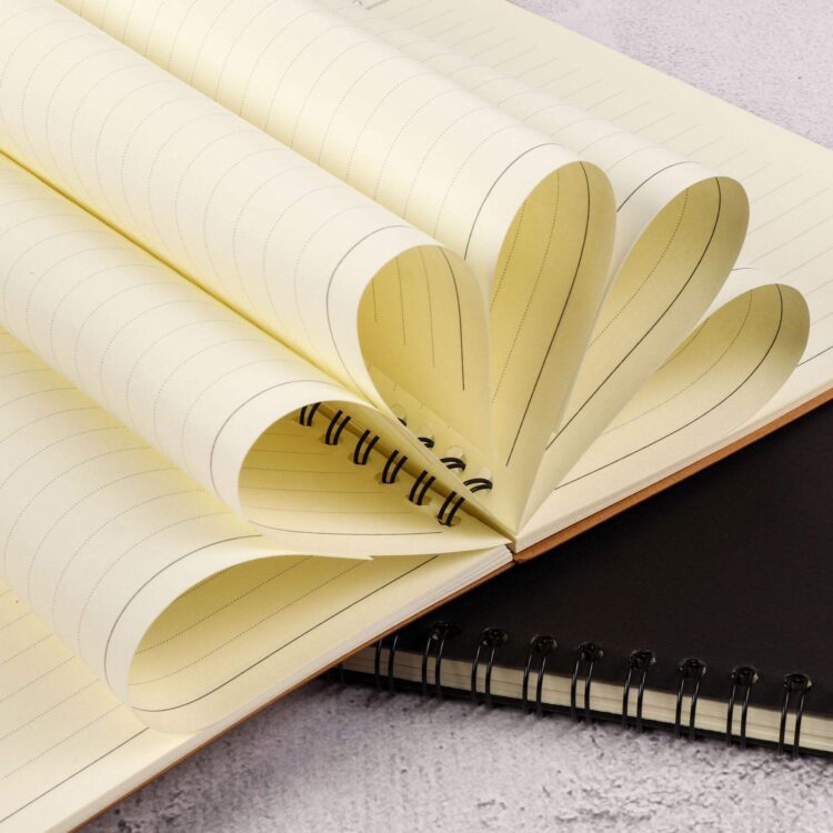 Wholesale spiral notebook custom logo diary print brand note book pu cover notebook a5 logo leather journal notebook coil book