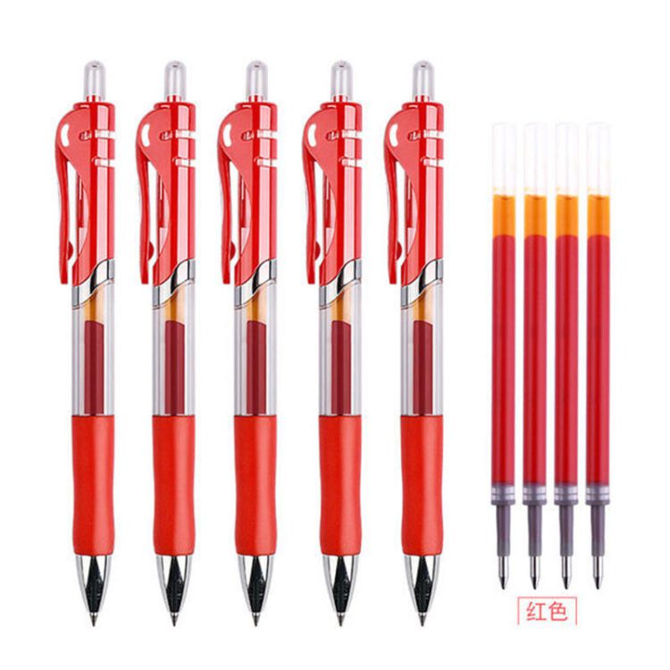 China made premium smooth writing roller retractable gel ink ballpoint pens with soft rubber grip