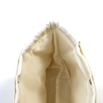 Wholesale custom eco friendly blank button makeup pouch recycled plain cotton canvas cosmetic bag