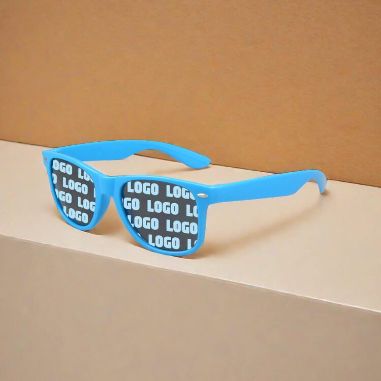 Hot sale promotional custom shield logo 100% uv400 protection lenses classic women men square sunglasses