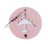 Custom logo leather round unique airplane leather round cute luggage tags
