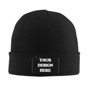 Custom beanie patch hat blank knitted plain winter hats acrylic winter warm beanie manufacturer