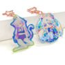 Cute anime cute bear acrylic keychain kawaii cartoon keyring acrylic plastic key chains charm for women bag pendant jewelry gift