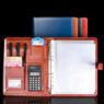 Reusable business portfolio folder organizer customized padfolio personalized ring binder a4 leather folder with custom logo