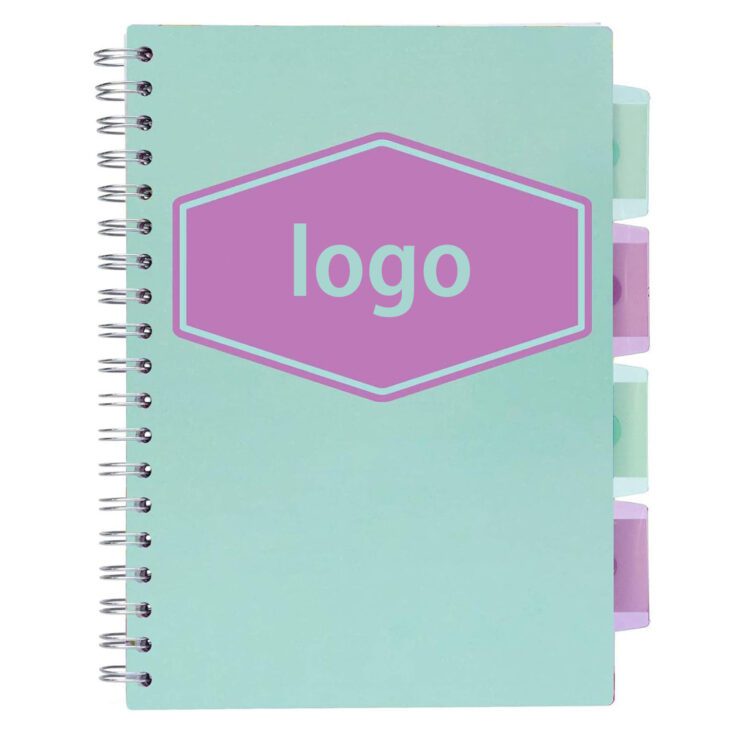 Office spiral notebook can repositioned with delimited perforated edges notepads custom logo printed