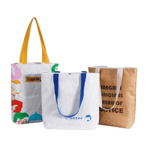 Wholesale untearable washable durable portable reusable custom tyvek paper tote bag dupont tyvek bag coated tyvek bag with logo