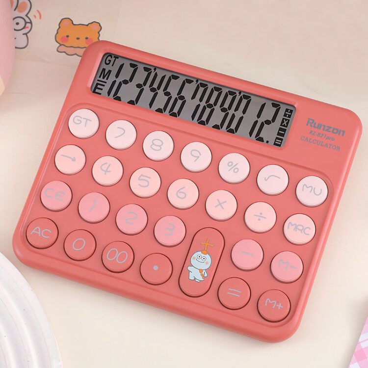 Custom cartoon 12 digit school calculator cute calculator simple fresh creative fashion calculator for kids