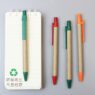 Promotional logo custom recycled kraft paper ball pen eco-friendly ballpoint pen with cheap price