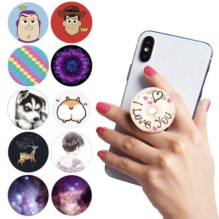 Wholesale price customize printing mobile pop phone socket up phone grip poppings holder for cell phone