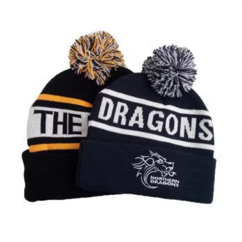Wholesale custom beanie/100% acrylic your own embroidery logo fashion knitted beanie hat custom winter hat with pom pom