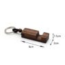 Wholesale custom multifunctional mobile phone stand holder key ring mini wooden keychain for gift
