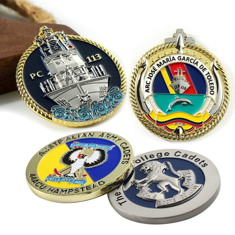 Metal crafts collection gold 2d 3d enamel challenge coins zinc alloy metal coins pendant custom engraved coin manufacturers