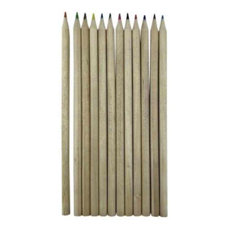 Promotional basswood golf colour pencil 12 pencils in recycled cardboard tube promotional gift colour pencil tube in stock