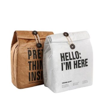 Eco friendly custom waterproof tyvek lunch cooler bag foldable dupont paper bag insulated cooler tyvek lunch bag